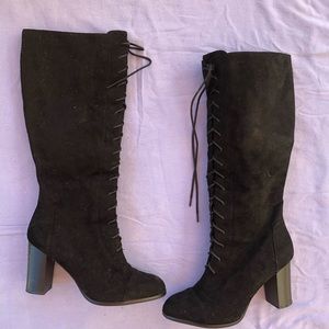 ZIP UP AND LACE UP BOOTS